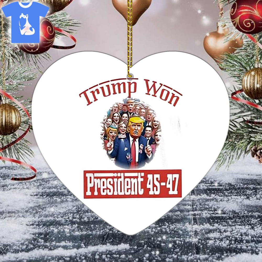 Trump Won President 45-47 Ornament