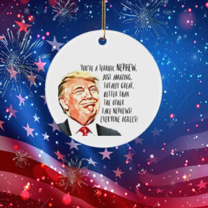 Trump nephew ornament christmas tree hanger, gifts for nephews from aunt or uncle