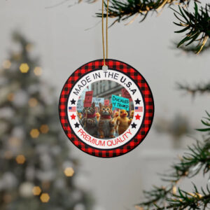 Trump ornament MAGA pets Ceramic Christmas Ornament