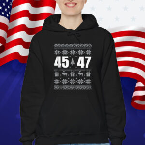 Ugly Sweater Christmas Matching Trump 2024 45 47 T-Shirt