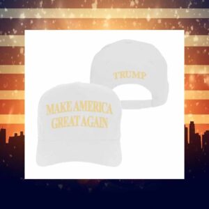 White & Gold Make America Great Again Donald Trump 2024 Hat
