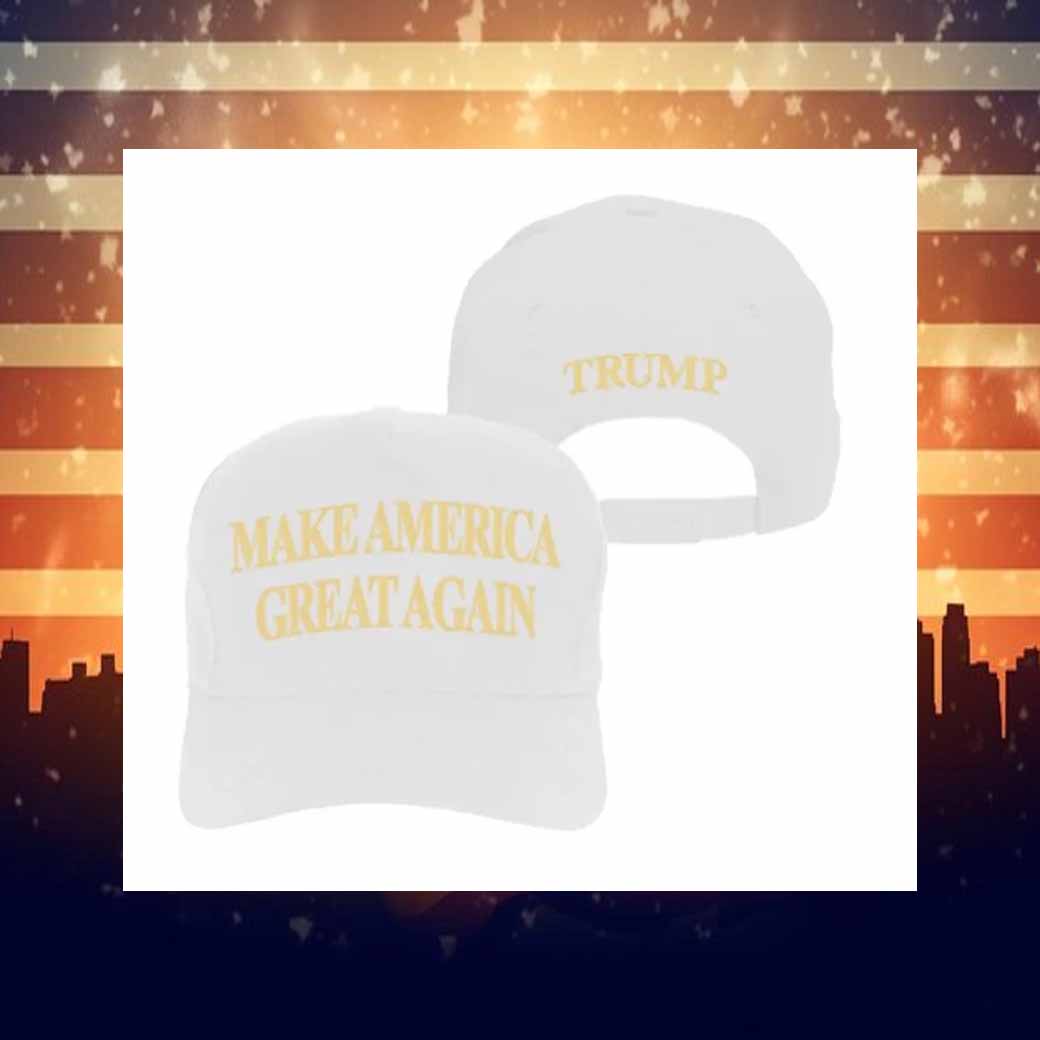 White & Gold Make America Great Again Donald Trump 2024 Hat