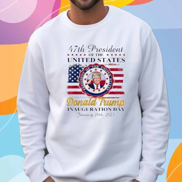 President Donald Trump Inauguration Day 2025 Vintage US Flag T-Shirt