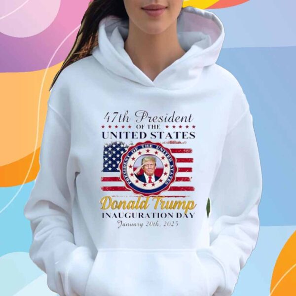 President Donald Trump Inauguration Day 2025 Vintage US Flag T-Shirt