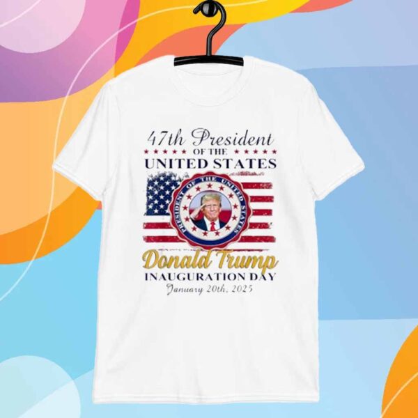 President Donald Trump Inauguration Day 2025 Vintage US Flag T-Shirt
