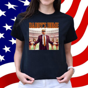 Trump Daddys Home Football Orange and Maroon MAGA Collegiate T-Shirt