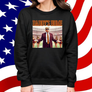 Trump Daddys Home Football Orange and Maroon MAGA Collegiate T-Shirt