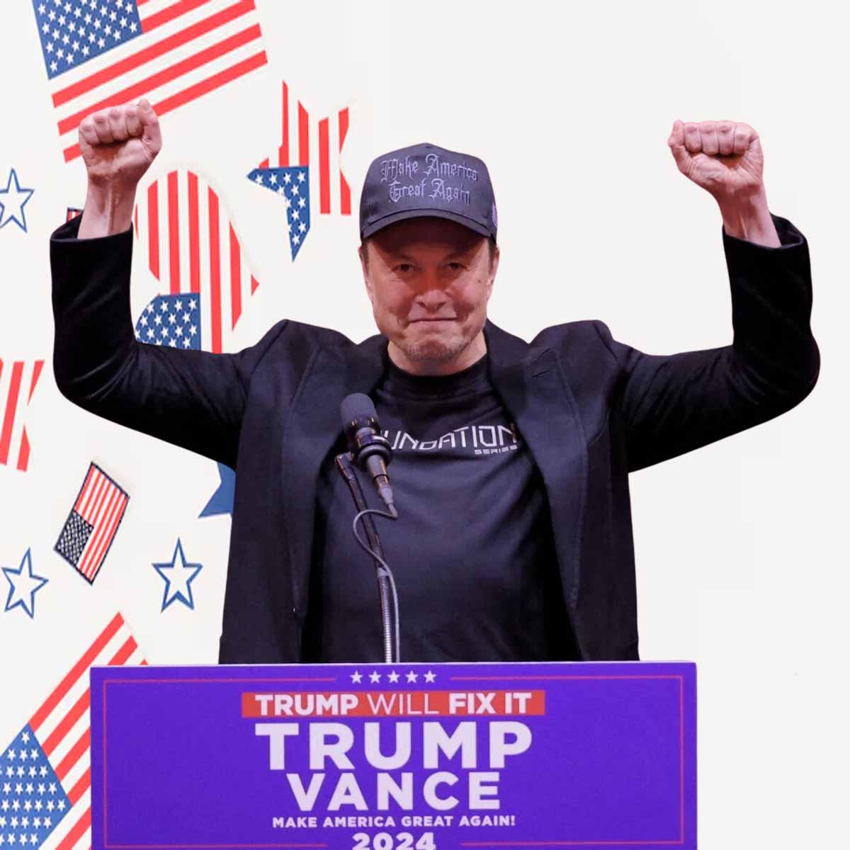 Trump Dark Gothic Maga 2025 Hat
