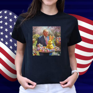 Trump Easter Bunny Eggs Funny Patriotic Easter Celebration T-Shirt