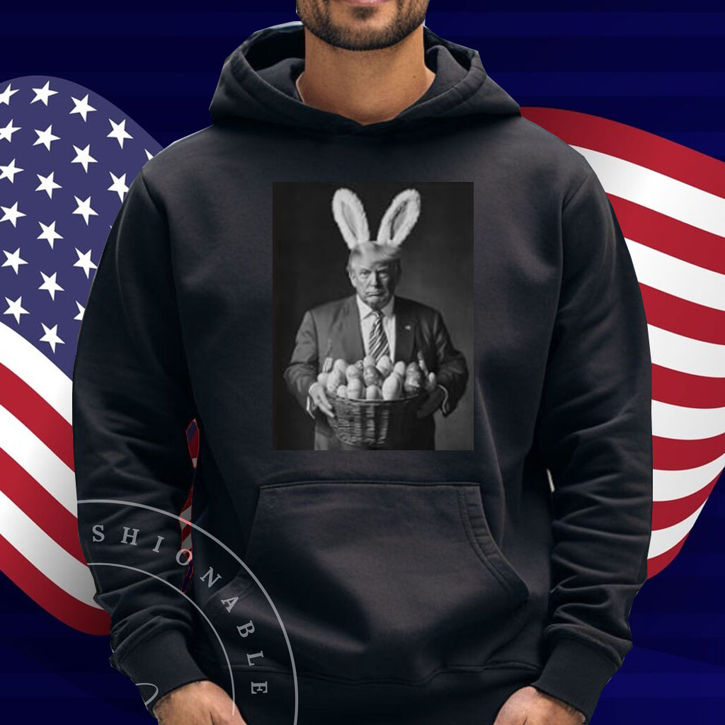 Trump In Easter Bunny Costume Easter Egg Basket T-Shirt