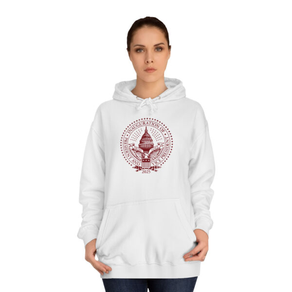 2025 Trump Inaugural Seal White Crewneck Fleece Hoodie