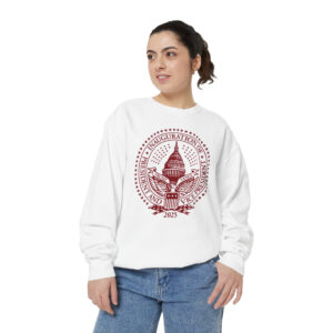 Trump Inaugural Seal White Crewneck Fleece Sweatshirt