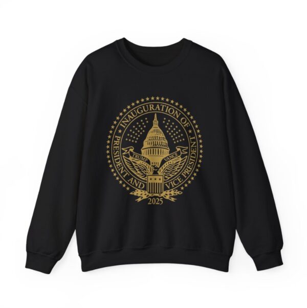 2025 Trump Inaugural Seal Black Crewneck Fleece Sweatshirt Shirt