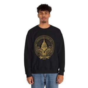 2025 Trump Inaugural Seal Black Crewneck Fleece Sweatshirt Shirt
