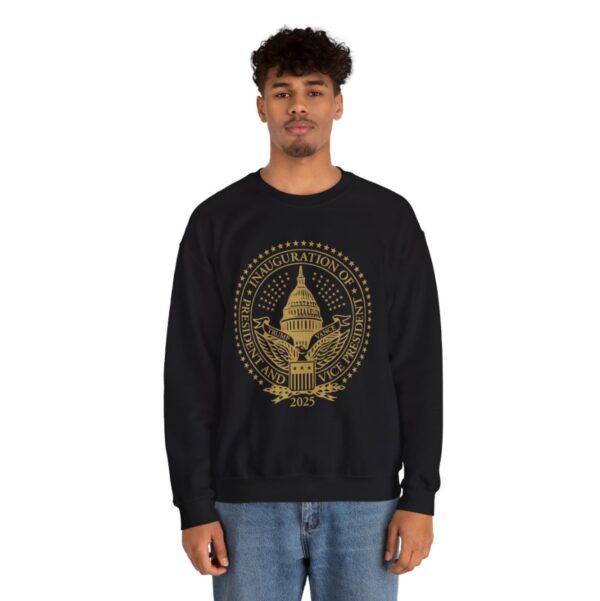 2025 Trump Inaugural Seal Black Crewneck Fleece Sweatshirt Shirt