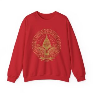 2025 Trump Inaugural Seal Cardinal Crewneck Fleece Sweatshirt Shirt