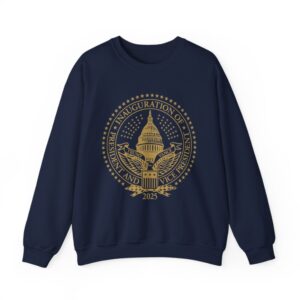 2025 Trump Inaugural Seal Navy Crewneck Fleece Sweatshirt Shirt