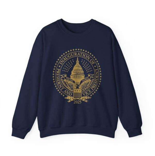2025 Trump Inaugural Seal Navy Crewneck Fleece Sweatshirt Shirt