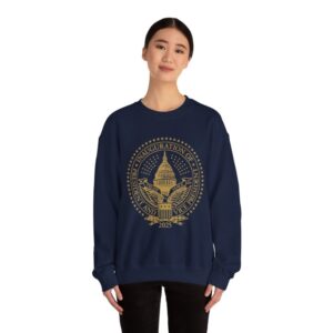 2025 Trump Inaugural Seal Navy Crewneck Fleece Sweatshirt Shirt