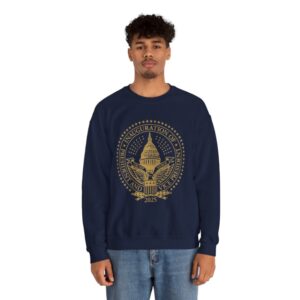 2025 Trump Inaugural Seal Navy Crewneck Fleece Sweatshirt Shirt