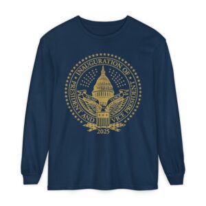 2025 Trump Inaugural Seal Navy Long Sleeve Shirt
