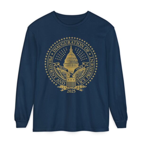 2025 Trump Inaugural Seal Navy Long Sleeve Shirt