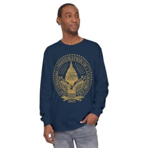 2025 Trump Inaugural Seal Navy Long Sleeve Shirt