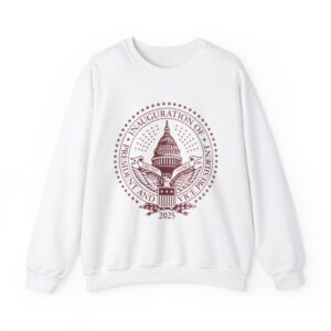 2025 Trump Inaugural Seal White Crewneck Fleece Sweatshirt Shirt