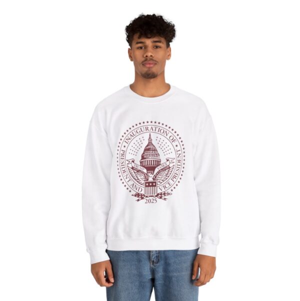 2025 Trump Inaugural Seal White Crewneck Fleece Sweatshirt Shirt