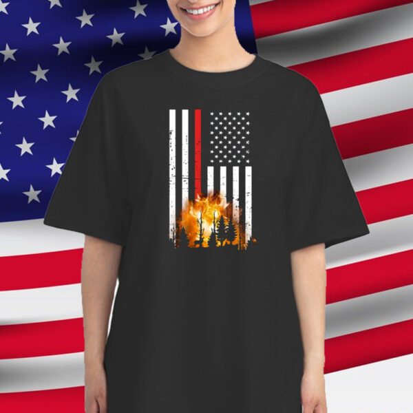 California Firefighter US Flag Shirt