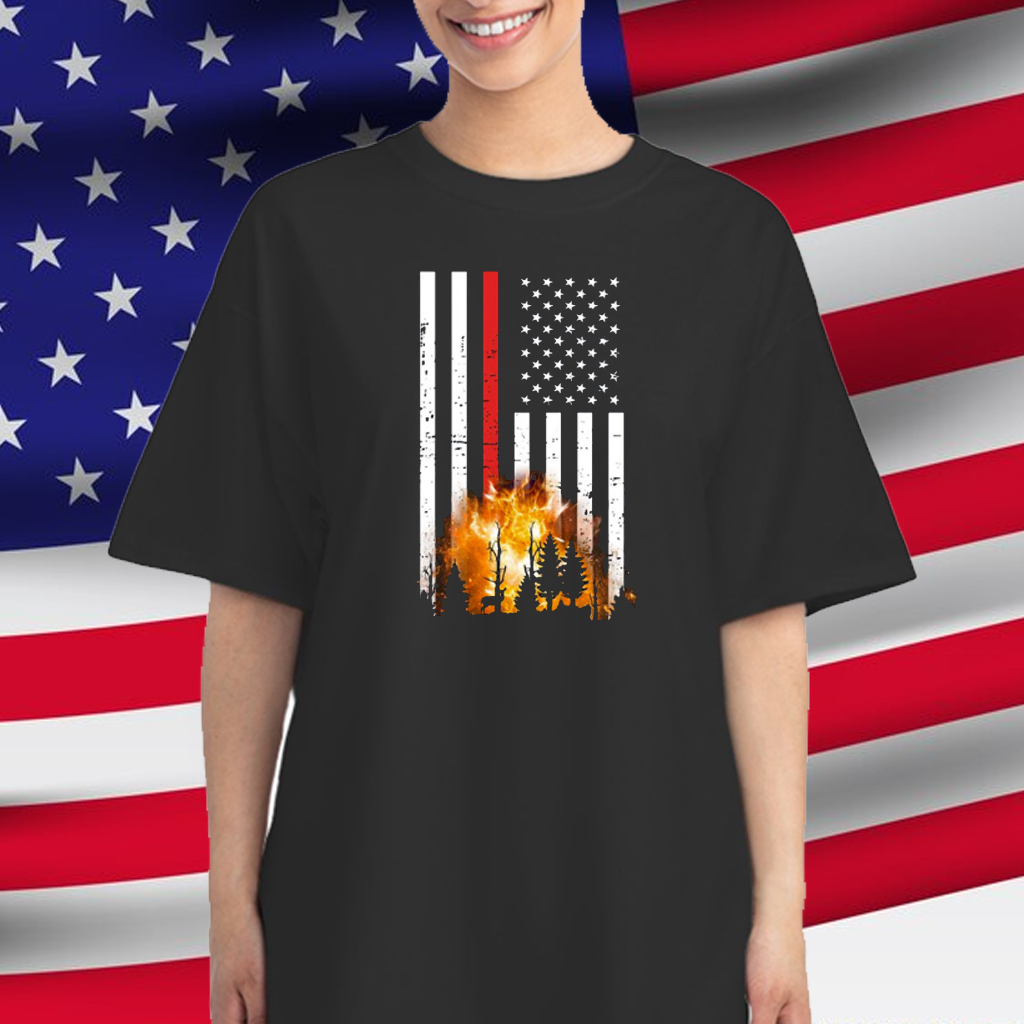 California Firefighter US Flag Shirt