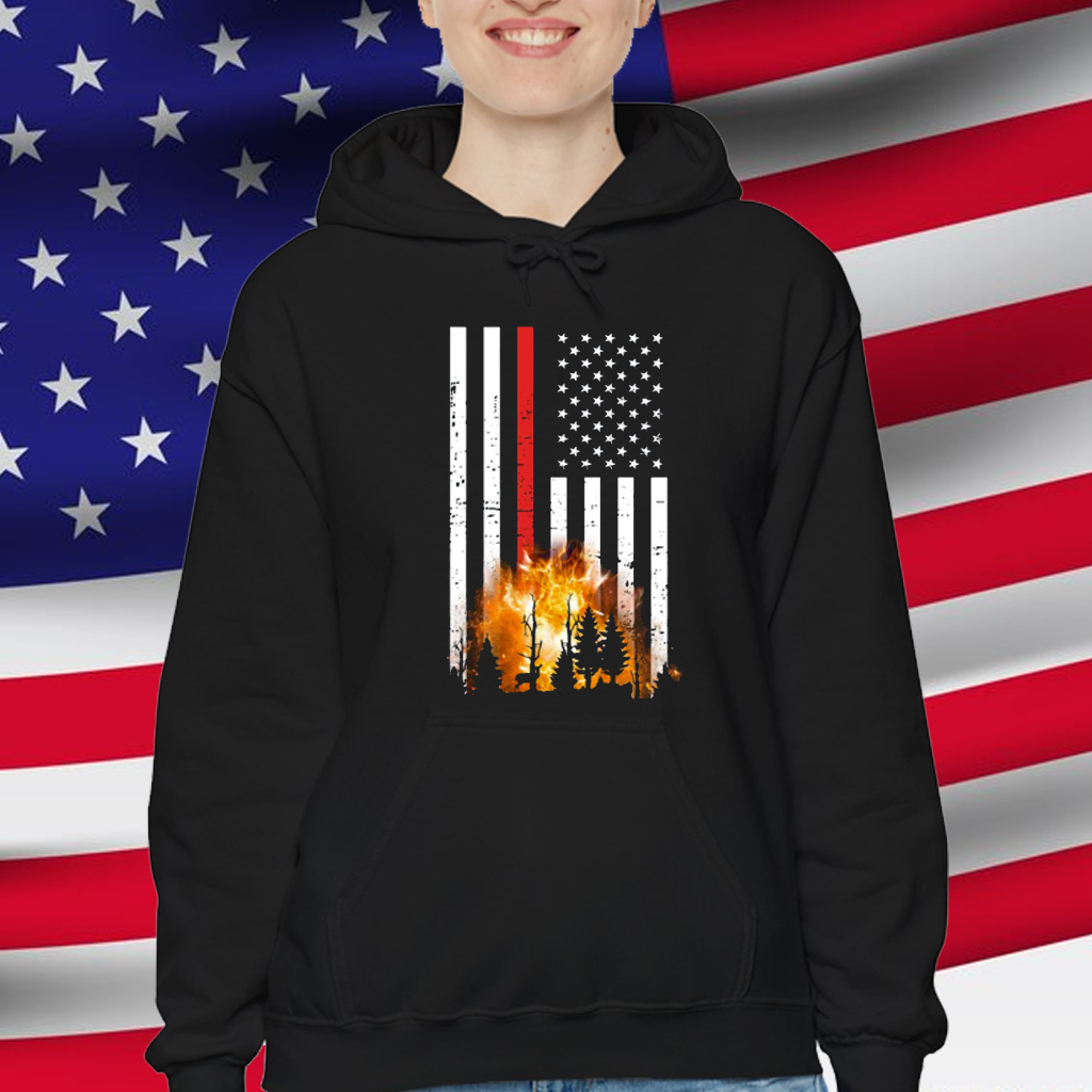 California Firefighter US Flag Shirt
