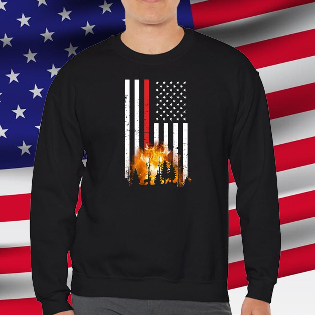 California Firefighter US Flag Shirt