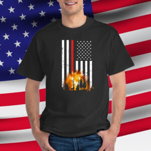 California Firefighter US Flag Shirt