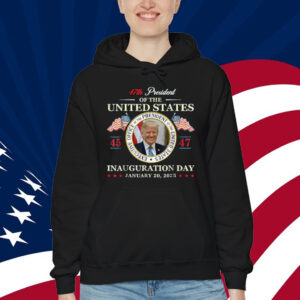 Donald Trump Inauguration Day 2025 47th President USA Flag T-Shirt