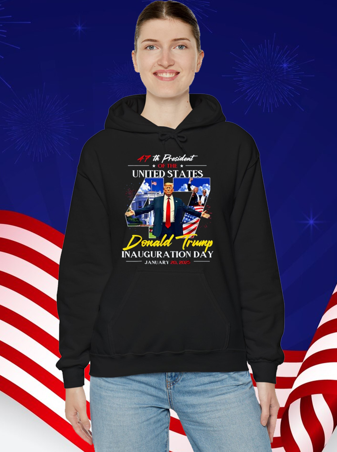 President Donald Trump Inauguration Day 2025 47Th Usa Flag T-Shirt