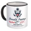 Signature Trump Mug Presidencial Seal 47Th President Black Rim Handle Coffee Mug