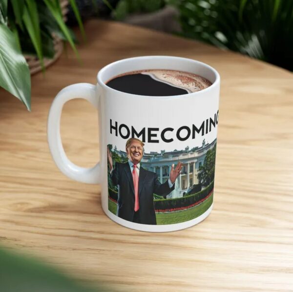 Trump Homecoming 2025 White House Ceramic Mug