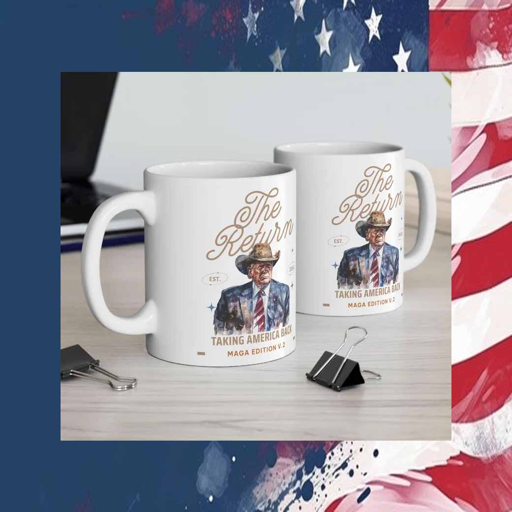 Trump Win western the Return, Trump 45 47 Mug
