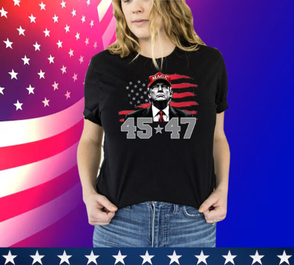 Trump 45 47 Maga Tee Shirt