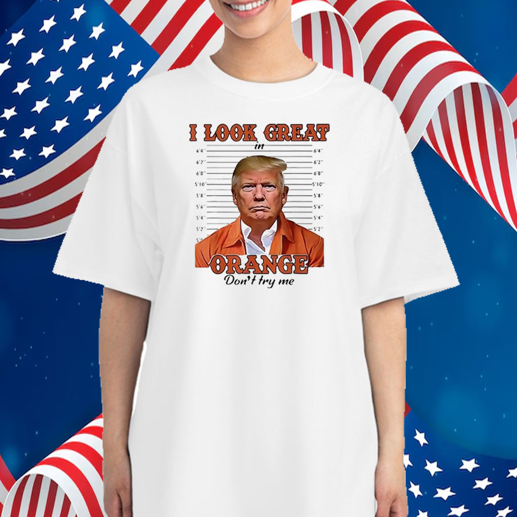 Trump mugshot I look great in orange don’t try me T-Shirt