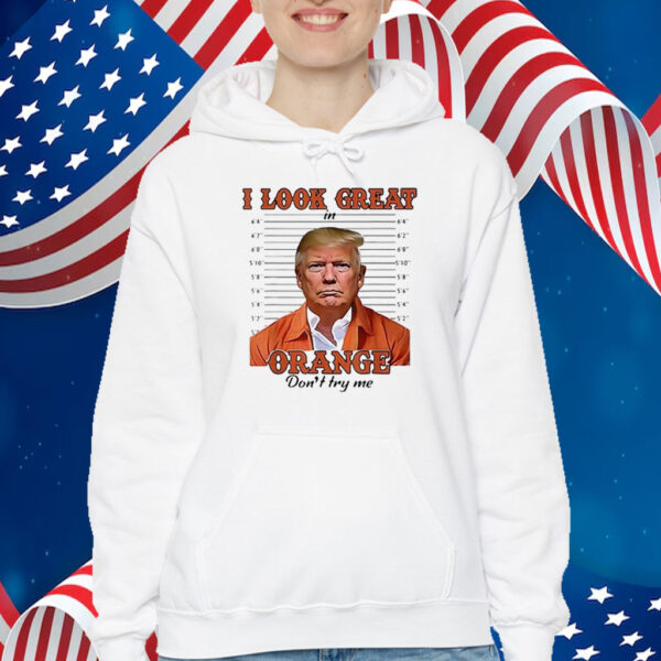 Trump mugshot I look great in orange don’t try me T-Shirt