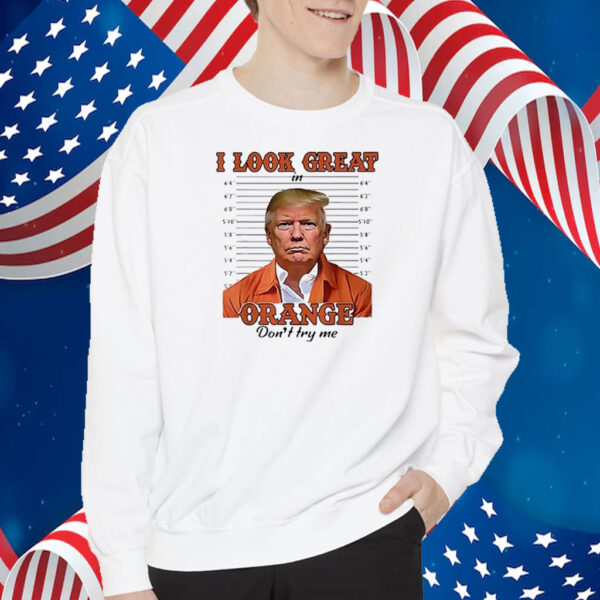 Trump mugshot I look great in orange don’t try me T-Shirt