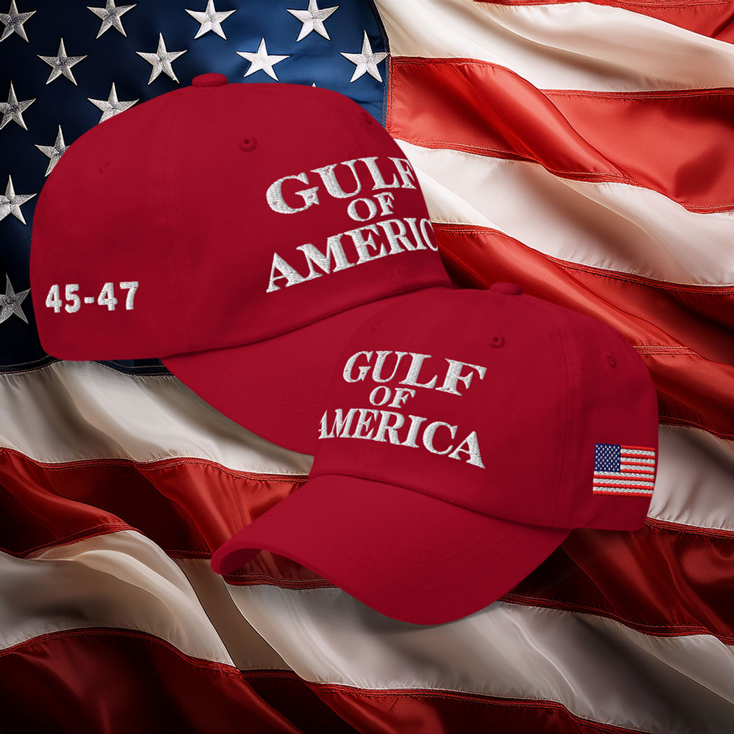 Musk wore a red “Gulf of America” hat